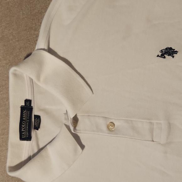 U.S. POLO Performance Pique White Shirt Size 2XL. - Picture 7 of 9